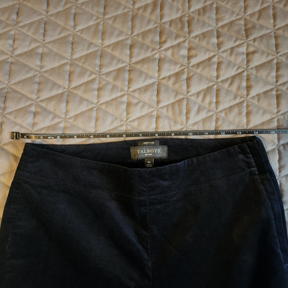 Talbots Velvet Navy Women's Pants-Size 6 Petit - Picture 8 of 12